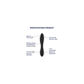 Gode en verre noir haute qualité Dazzling Crystal 1 Satisfyer 